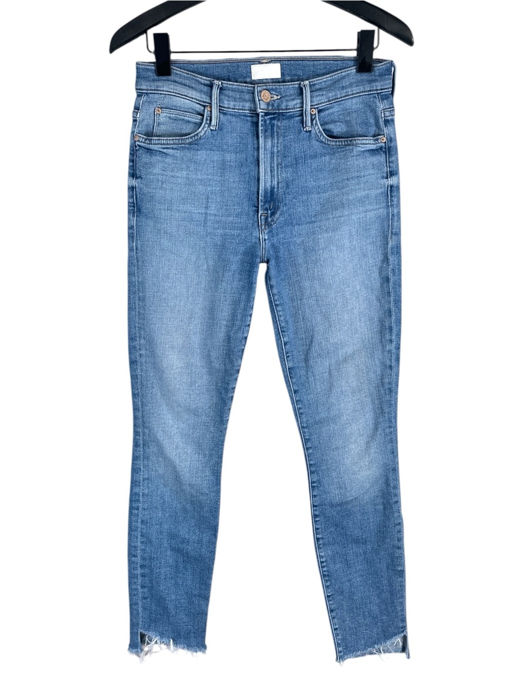 Mother Denim The Stunner Zip Ankle Step Fray size 27 in Camp Expert Wash - Picture 4 of 12